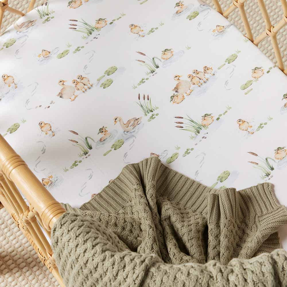 Snuggle Hunny Kids Snuggle Hunny Organic Bassinet Sheet / Change Pad Cover Duck Pond