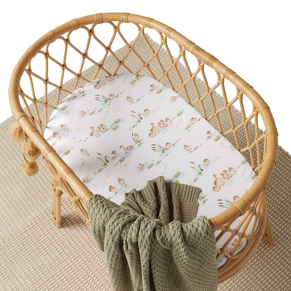 Snuggle Hunny Kids Snuggle Hunny Organic Bassinet Sheet / Change Pad Cover Duck Pond