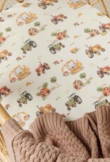 Snuggle Hunny Kids Snuggle Hunny Organic Bassinet Sheet / Change Pad Cover Diggers & Tractors