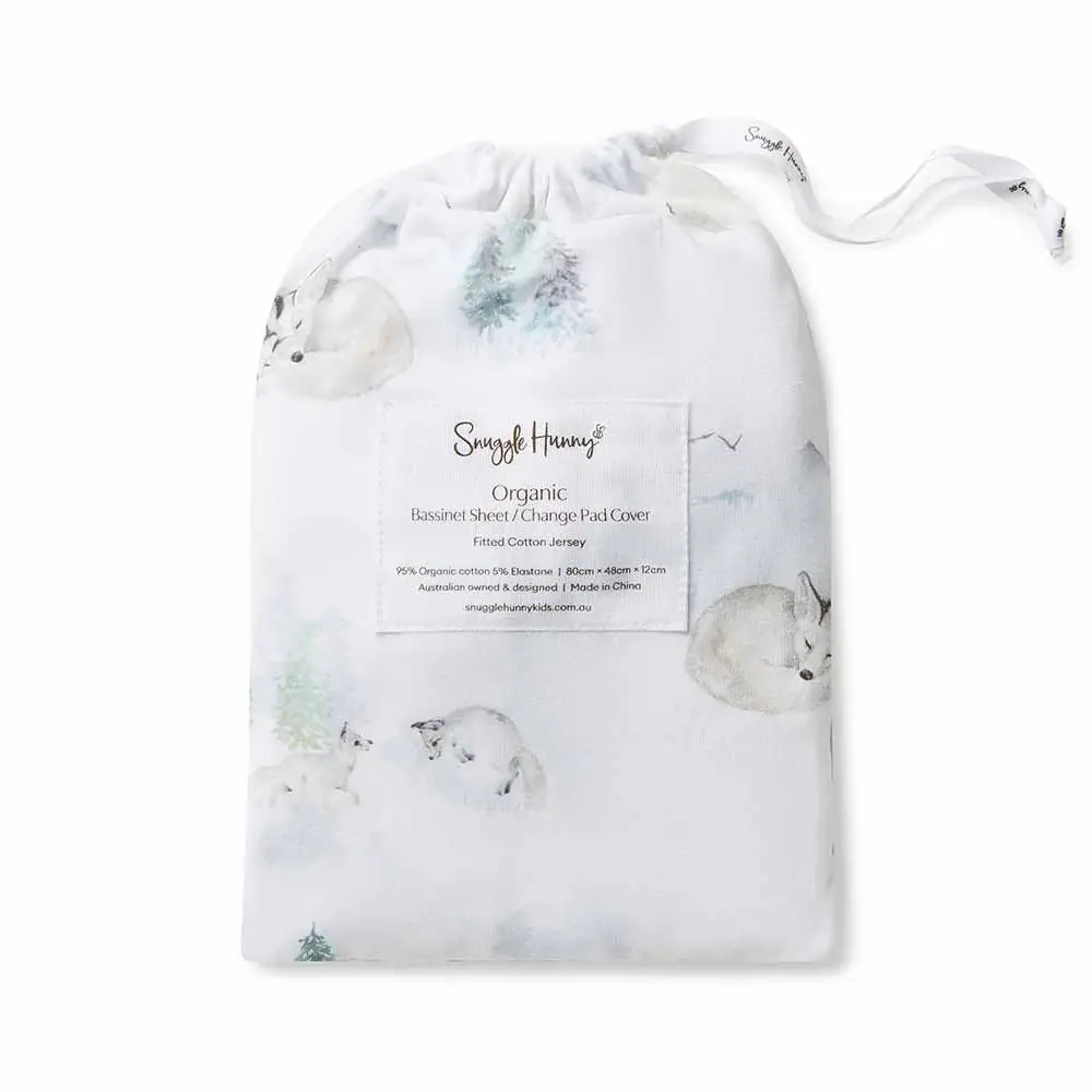 Snuggle Hunny Kids Snuggle Hunny Organic Bassinet Sheet / Change Pad Cover Arctic