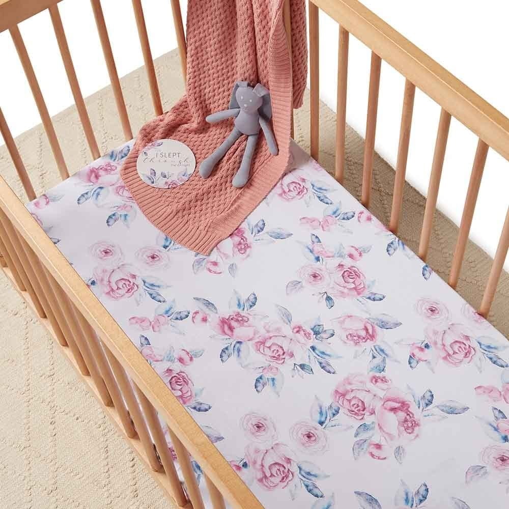 Snuggle Hunny Kids Snuggle Hunny Fitted Cot Sheet - Lilac Skies