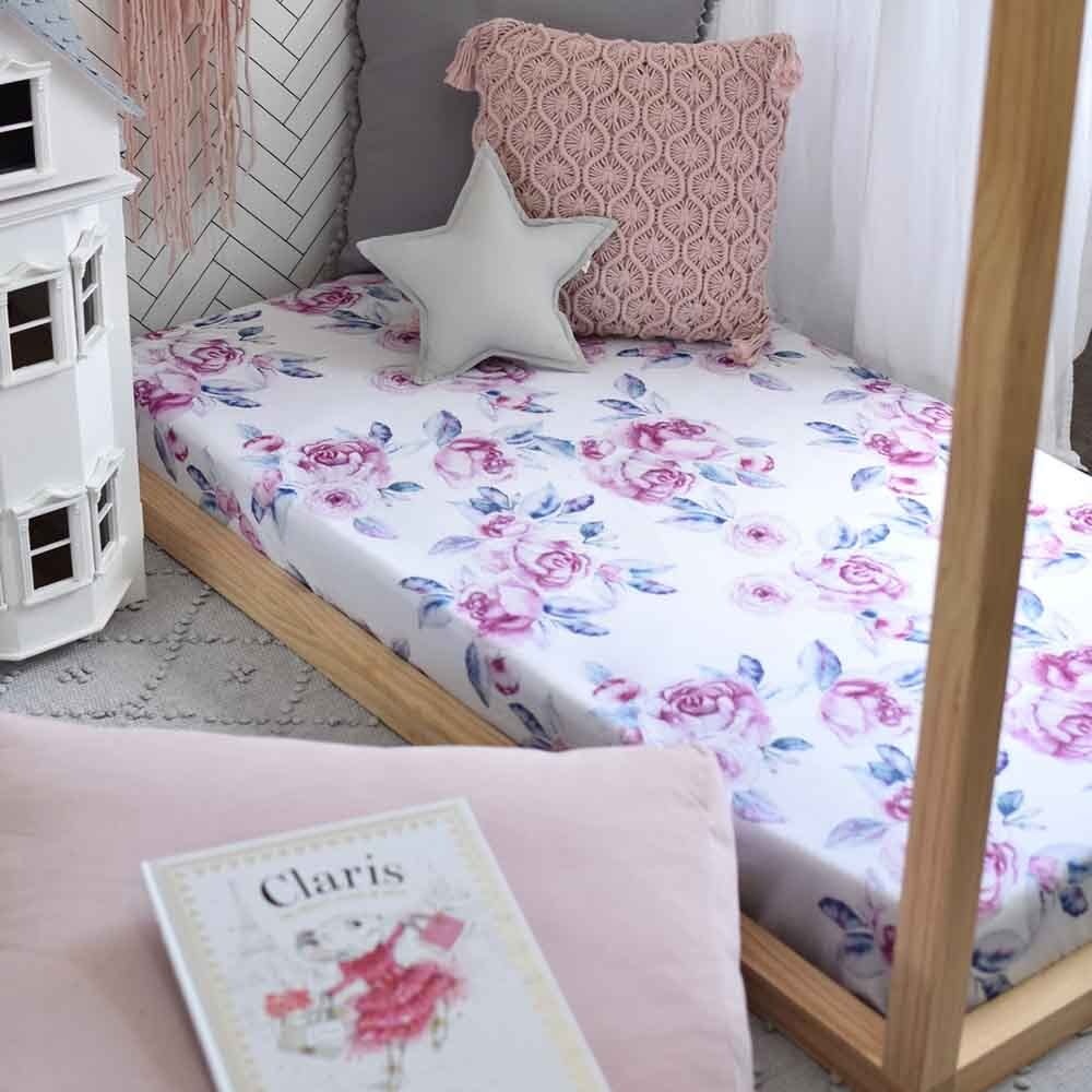 Snuggle Hunny Kids Snuggle Hunny Fitted Cot Sheet - Lilac Skies