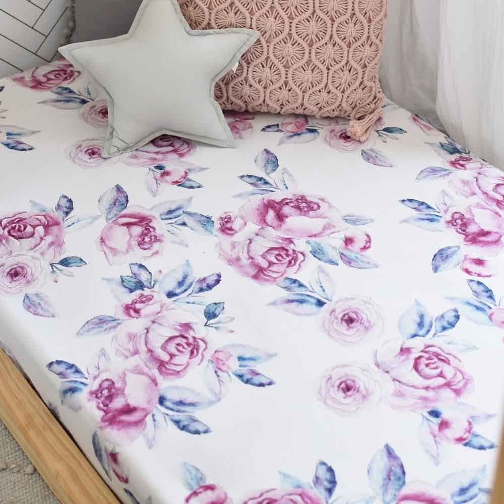 Snuggle Hunny Kids Snuggle Hunny Fitted Cot Sheet - Lilac Skies