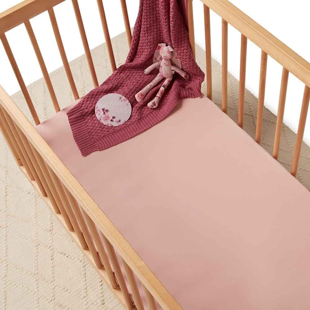 Snuggle Hunny Kids Snuggle Hunny Fitted Cot Sheet - Lullaby Pink