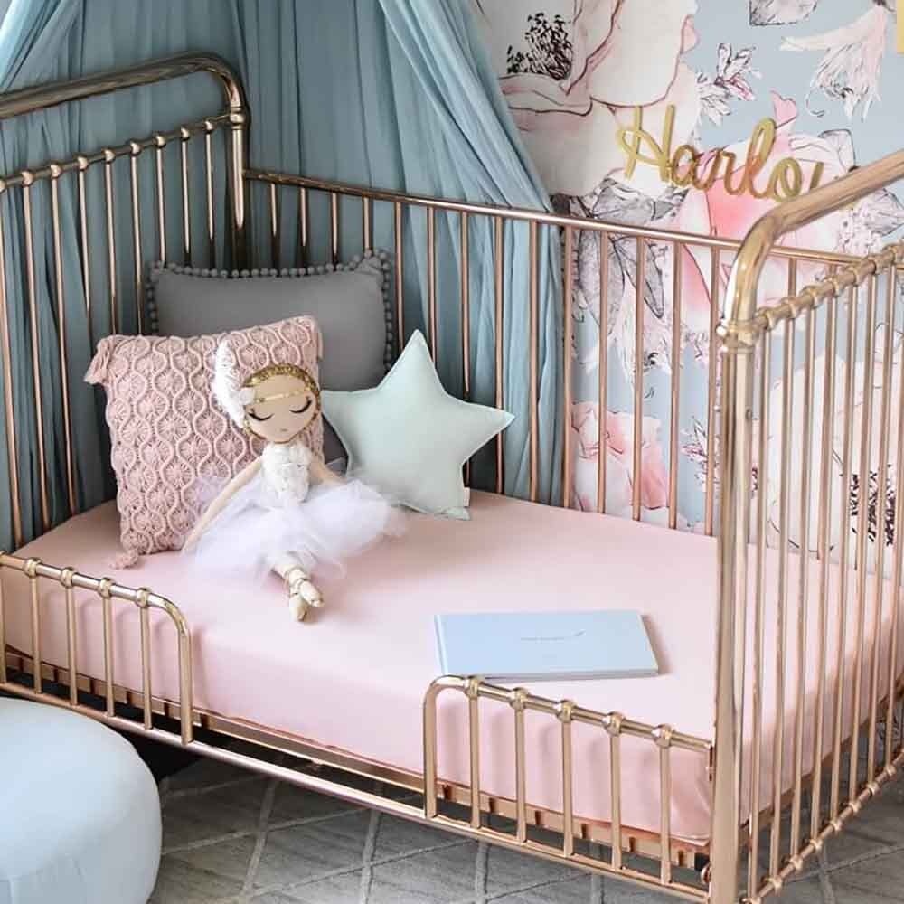 Snuggle Hunny Kids Snuggle Hunny Fitted Cot Sheet - Lullaby Pink
