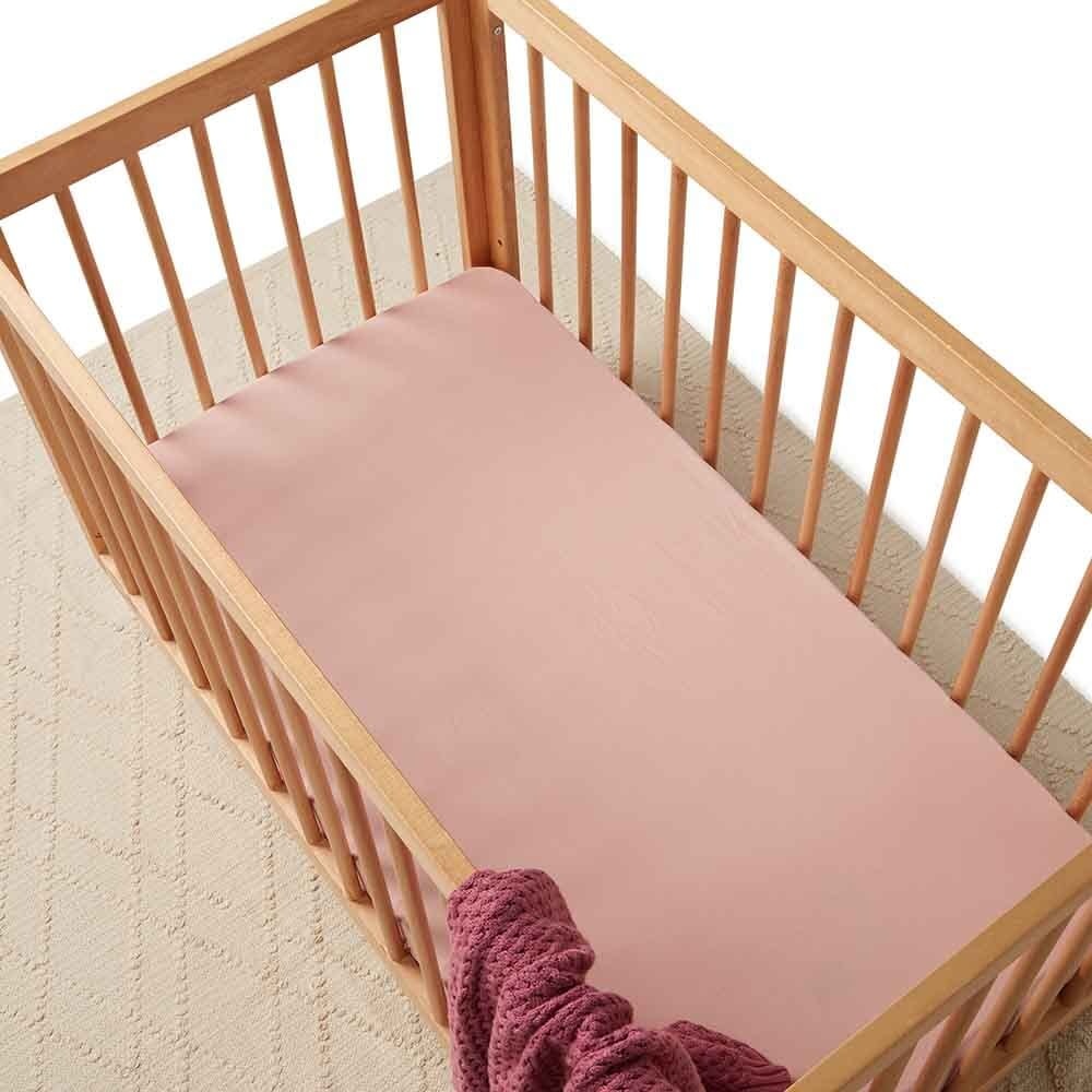 Snuggle Hunny Kids Snuggle Hunny Fitted Cot Sheet - Lullaby Pink