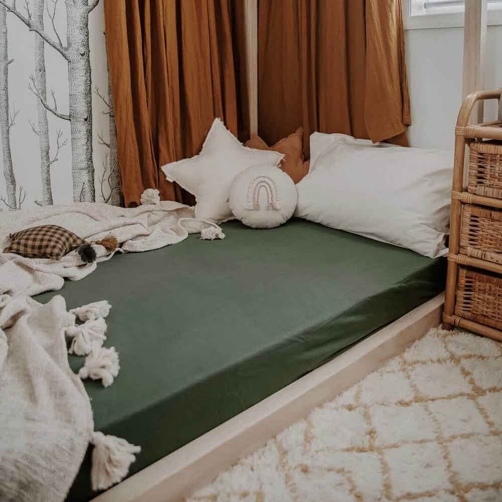 Snuggle Hunny Kids Snuggle Hunny Fitted Cot Sheet - Olive