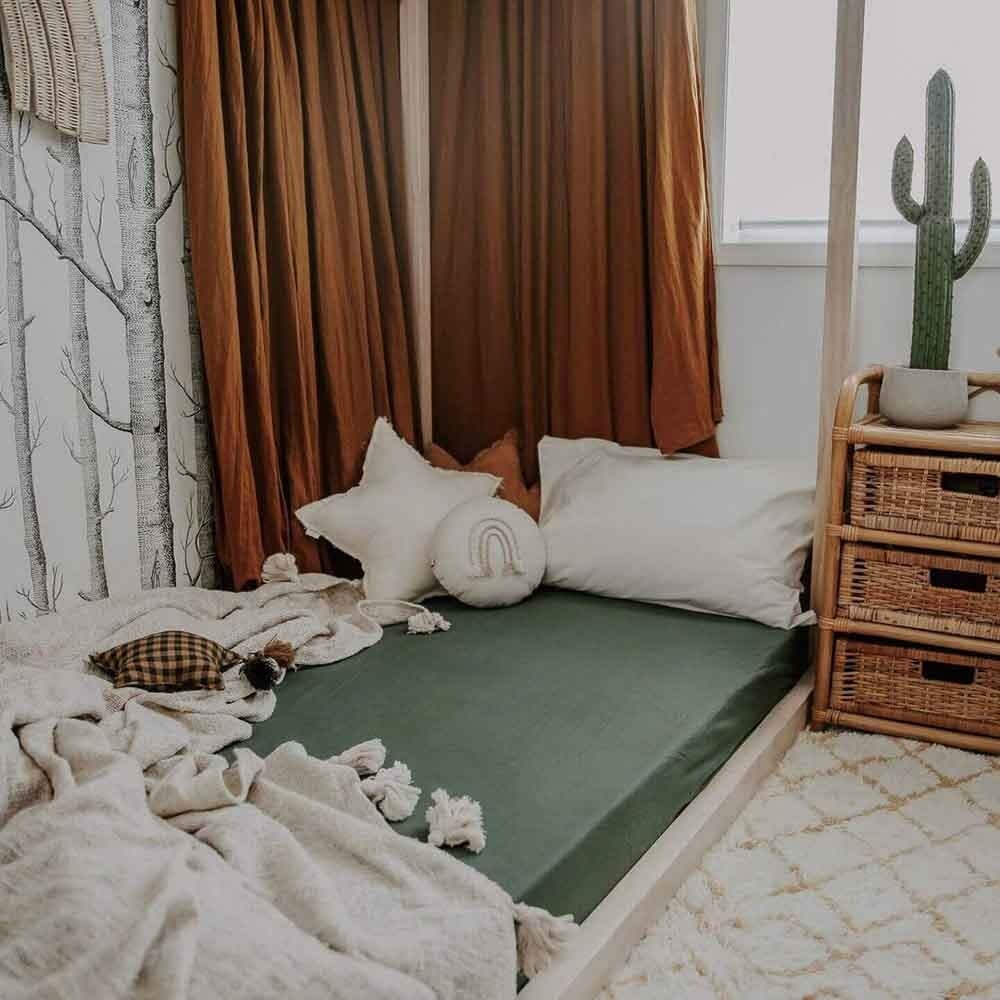 Snuggle Hunny Kids Snuggle Hunny Fitted Cot Sheet - Olive