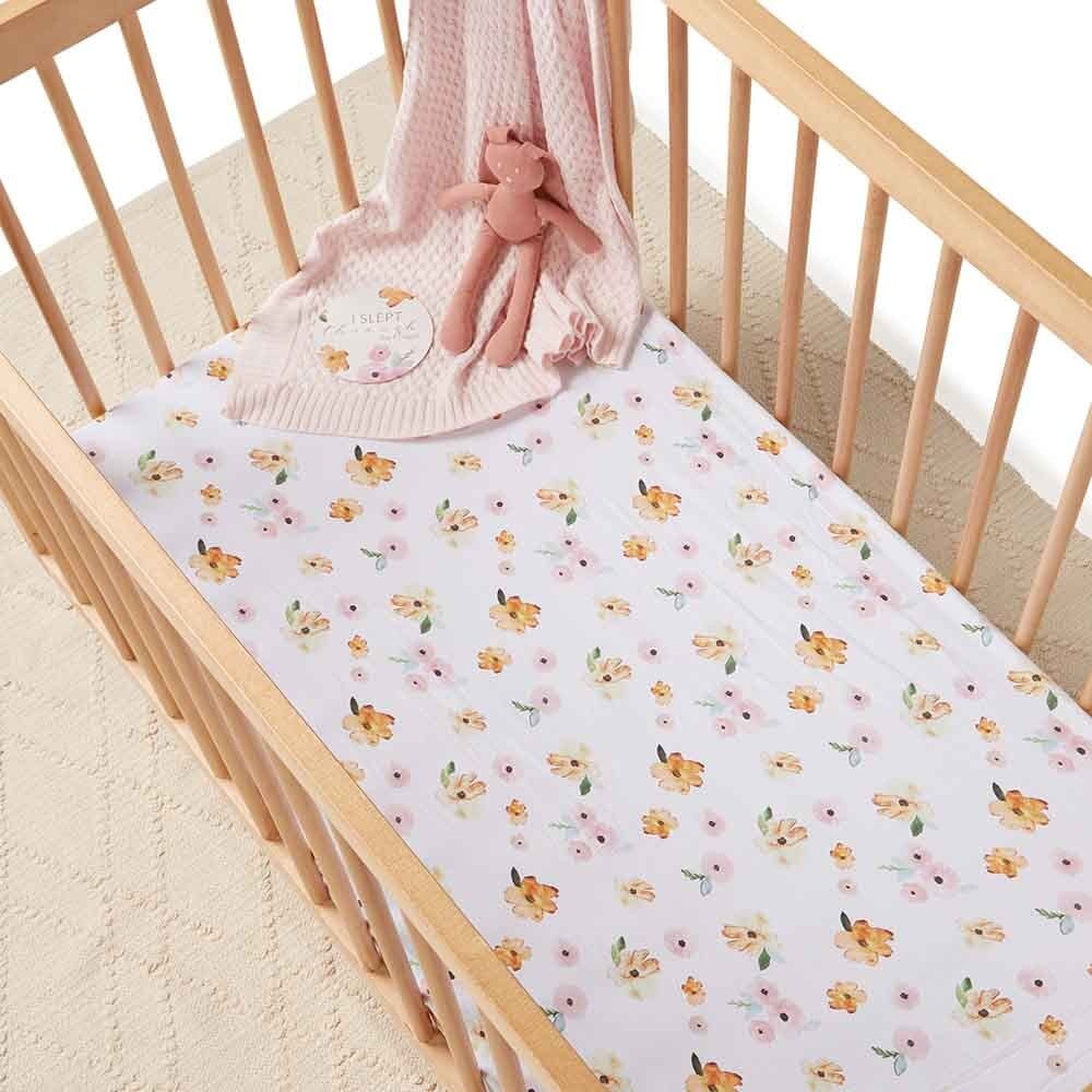 Snuggle Hunny Kids Snuggle Hunny Fitted Cot Sheet - Poppy