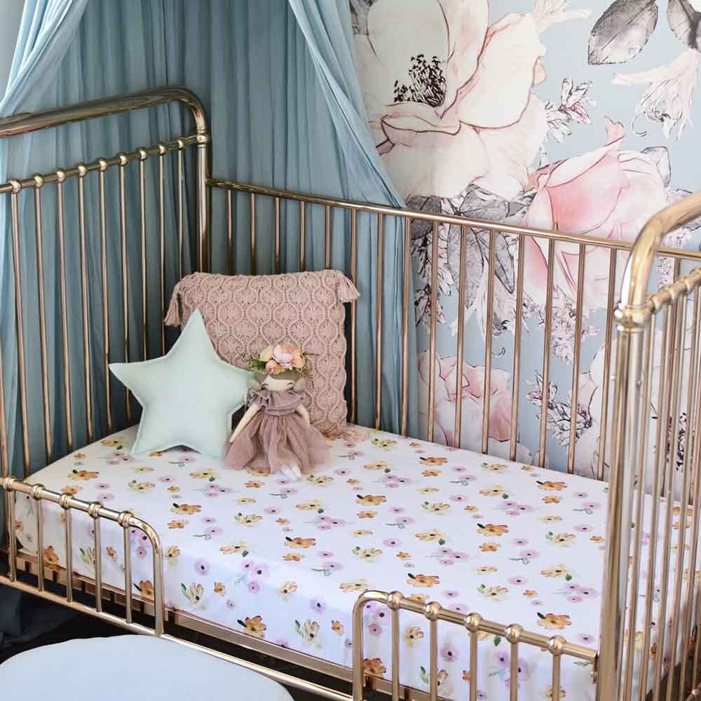 Snuggle Hunny Kids Snuggle Hunny Fitted Cot Sheet - Poppy