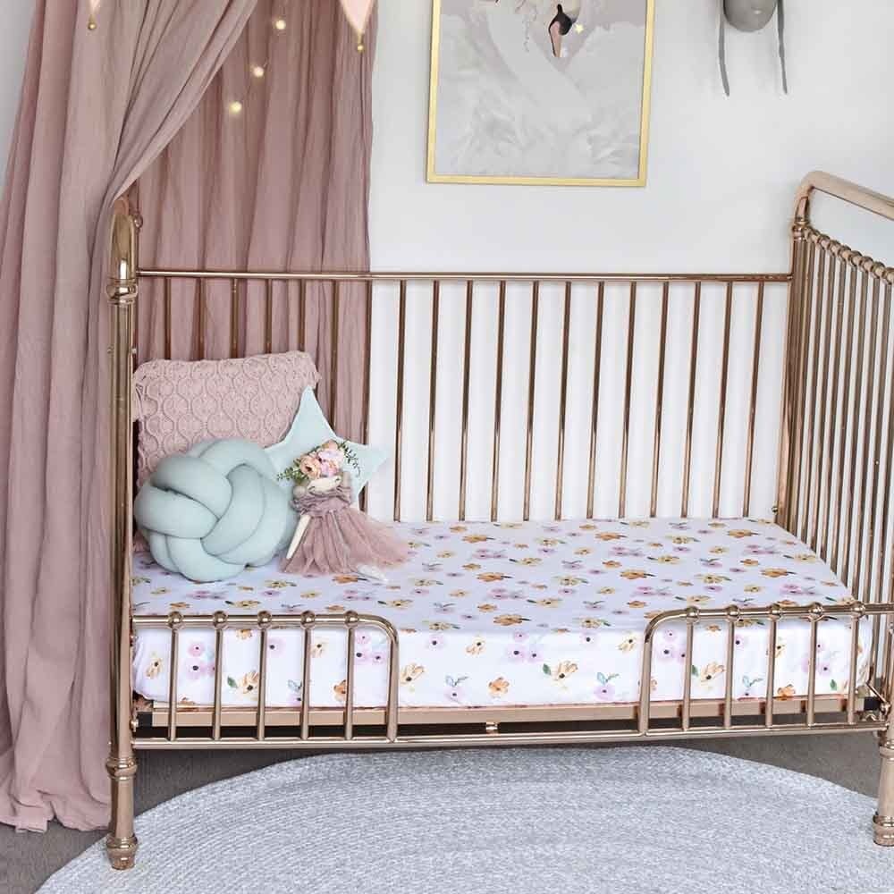 Snuggle Hunny Kids Snuggle Hunny Fitted Cot Sheet - Poppy