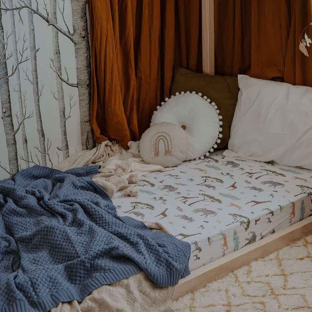 Snuggle Hunny Kids Snuggle Hunny Fitted Cot Sheet - Safari
