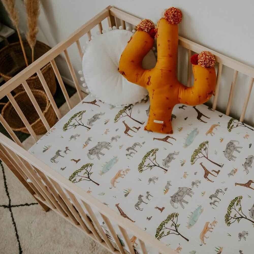 Snuggle Hunny Kids Snuggle Hunny Fitted Cot Sheet - Safari