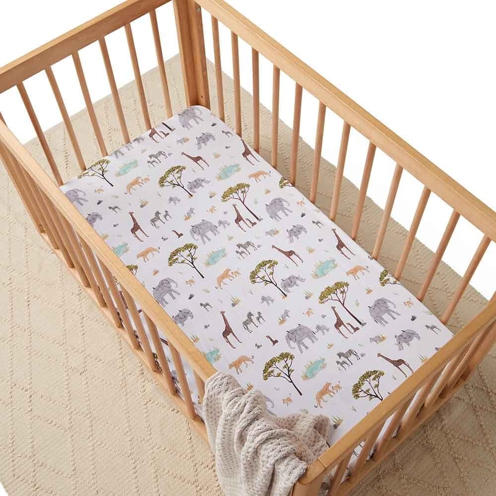 Snuggle Hunny Kids Snuggle Hunny Fitted Cot Sheet - Safari