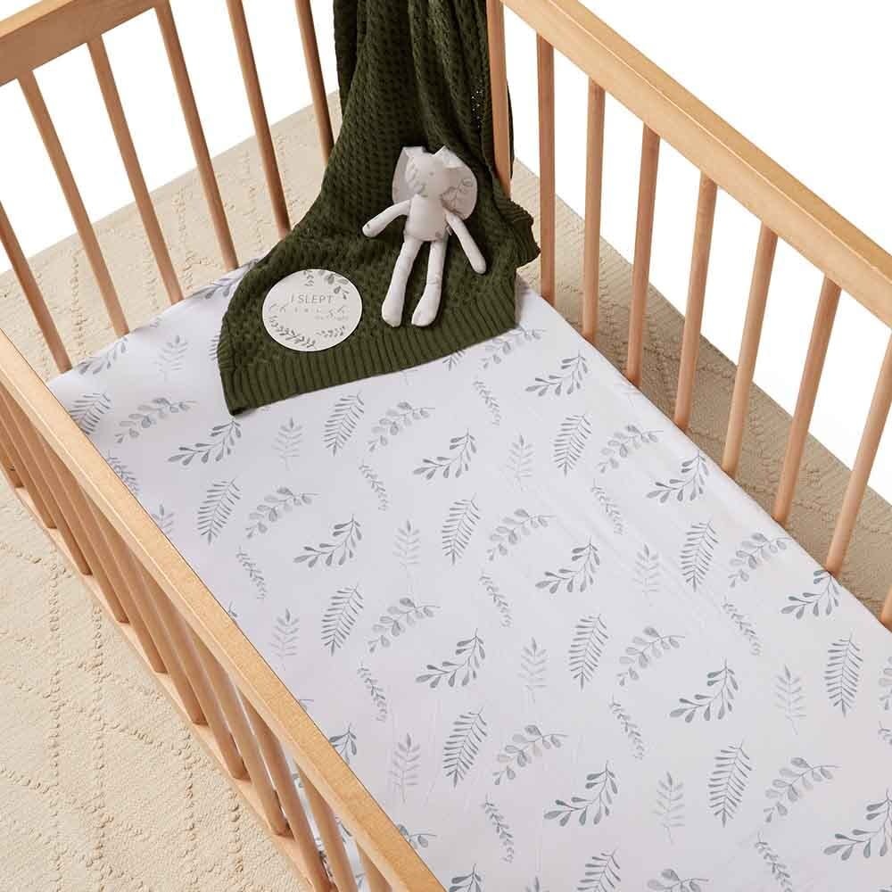 Snuggle Hunny Kids Snuggle Hunny Fitted Cot Sheet - Wild Fern