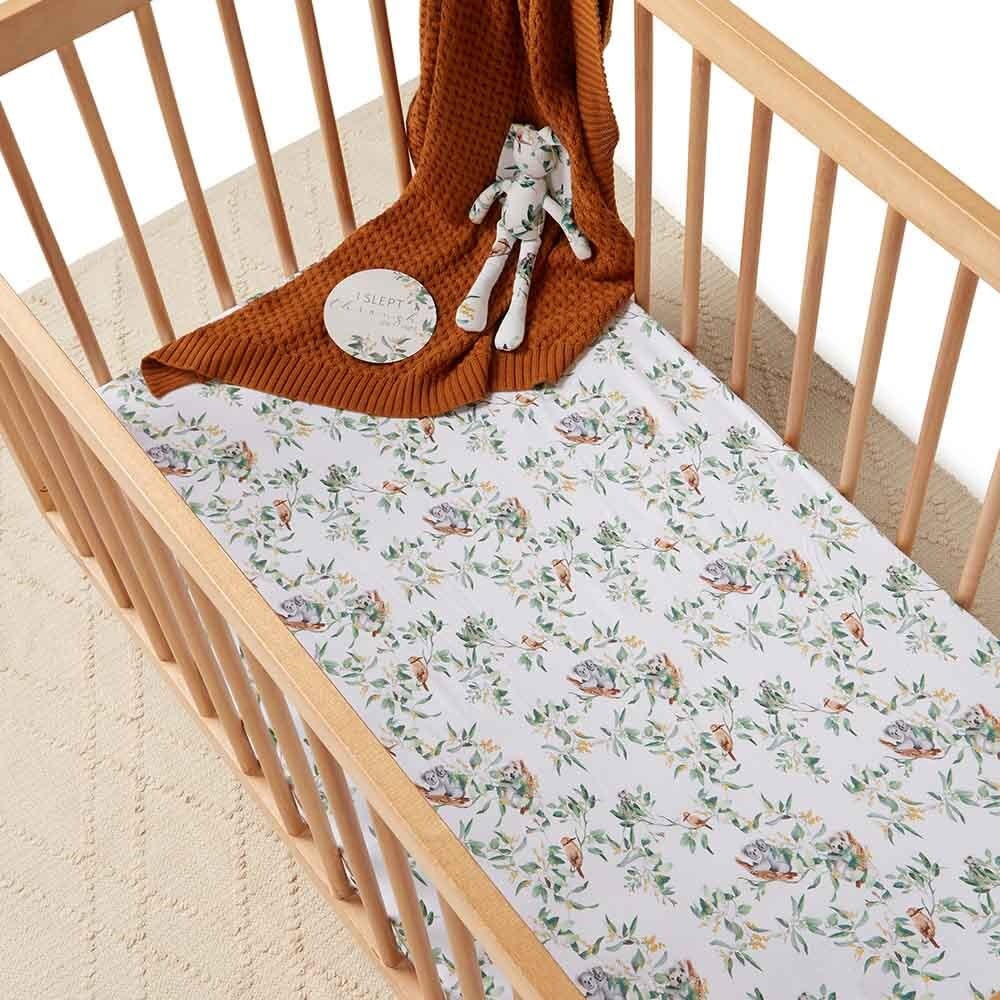 Snuggle Hunny Kids Snuggle Hunny Fitted Cot Sheet - Eucalypt