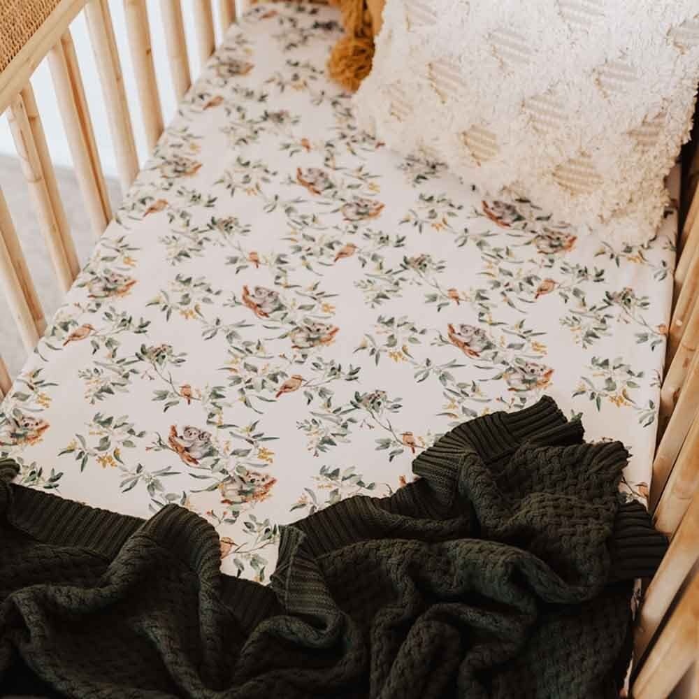 Snuggle Hunny Kids Snuggle Hunny Fitted Cot Sheet - Eucalypt
