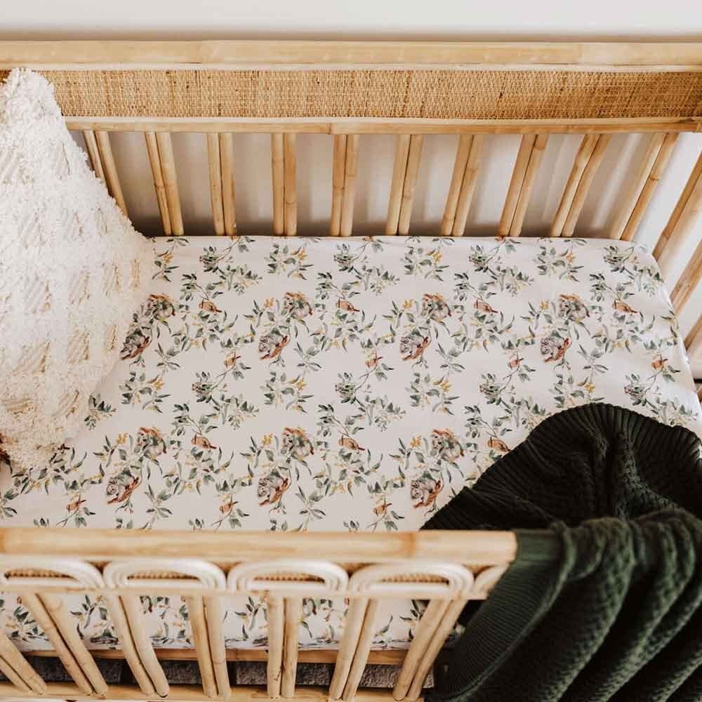 Snuggle Hunny Kids Snuggle Hunny Fitted Cot Sheet - Eucalypt