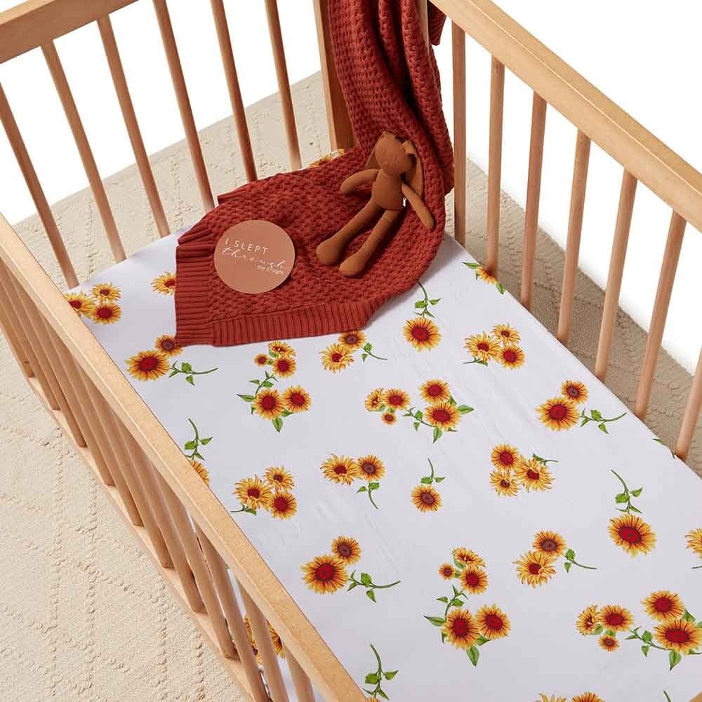 Snuggle Hunny Kids Snuggle Hunny Fitted Cot Sheet - Sunflower