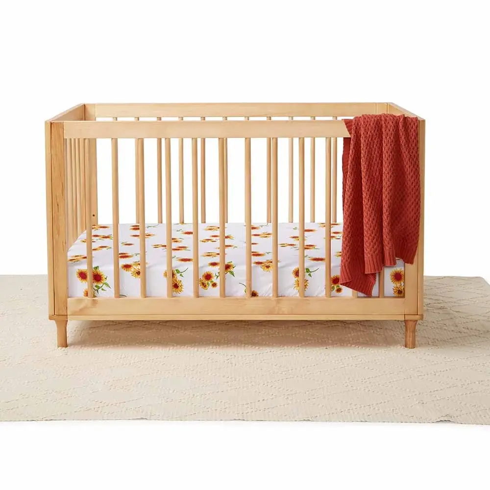 Snuggle Hunny Kids Snuggle Hunny Fitted Cot Sheet - Sunflower