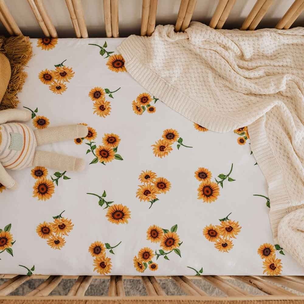 Snuggle Hunny Kids Snuggle Hunny Fitted Cot Sheet - Sunflower