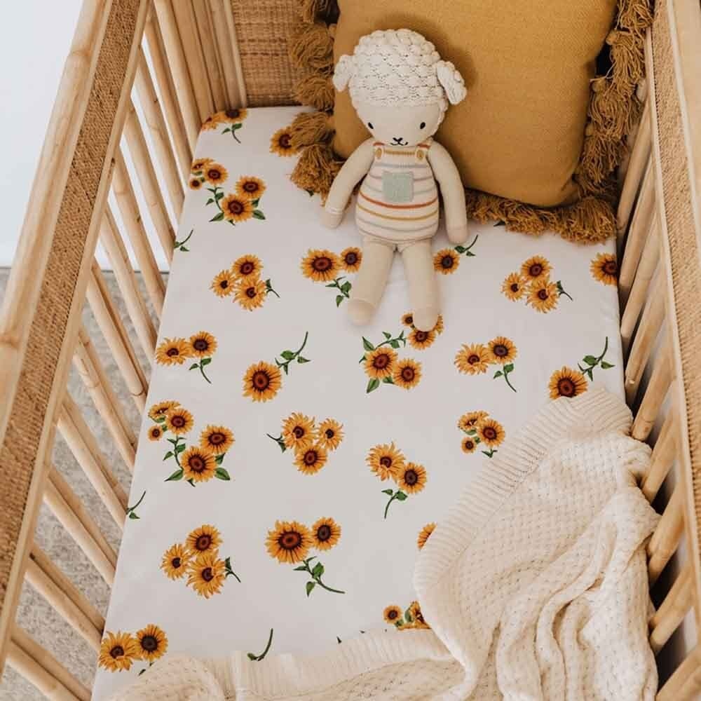 Snuggle Hunny Kids Snuggle Hunny Fitted Cot Sheet - Sunflower