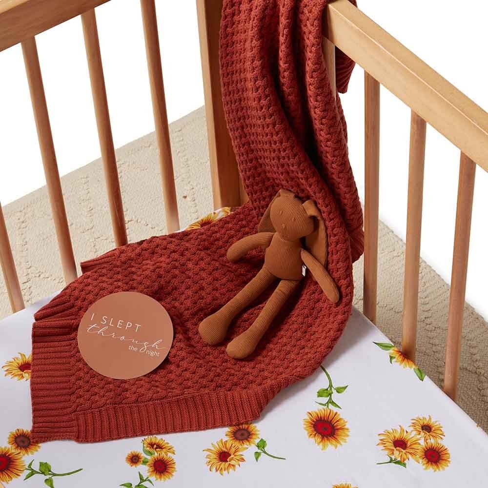 Snuggle Hunny Kids Snuggle Hunny Fitted Cot Sheet - Sunflower