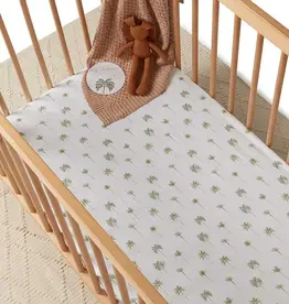 Snuggle Hunny Kids Snuggle Hunny Fitted Cot Sheet - Green Palm