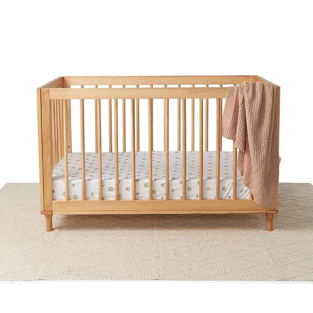 Snuggle Hunny Kids Snuggle Hunny Fitted Cot Sheet - Green Palm