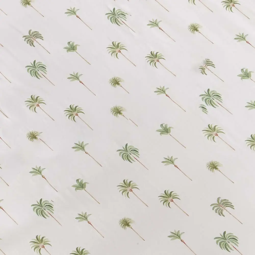 Snuggle Hunny Kids Snuggle Hunny Fitted Cot Sheet - Green Palm