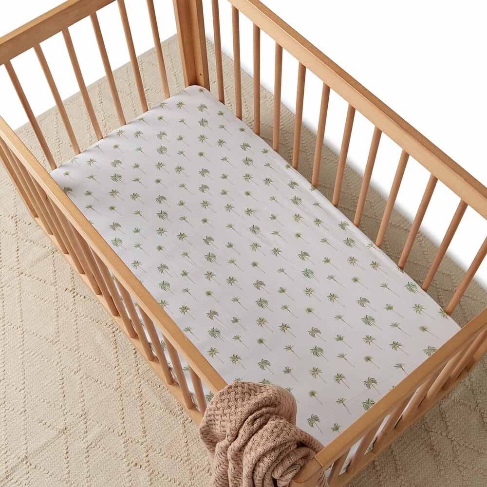 Snuggle Hunny Kids Snuggle Hunny Fitted Cot Sheet - Green Palm