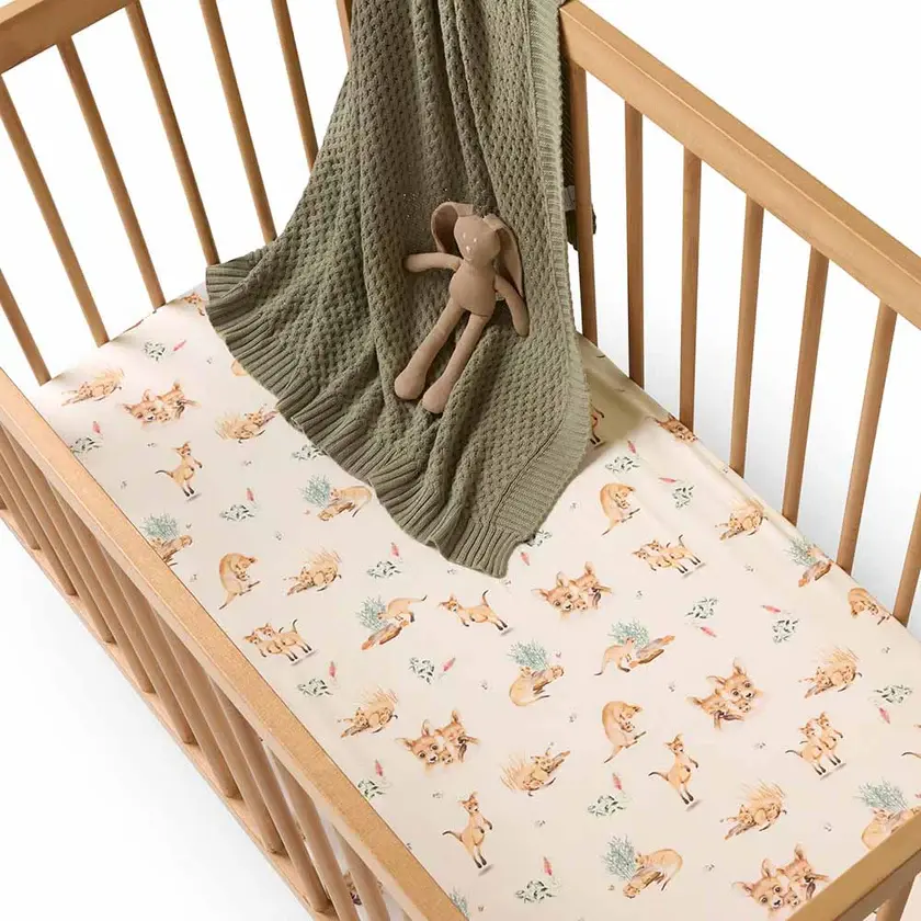 Snuggle Hunny Kids Snuggle Hunny Fitted Cot Sheet - Kanga