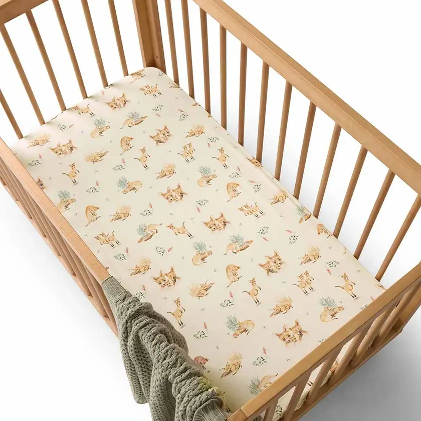 Snuggle Hunny Kids Snuggle Hunny Fitted Cot Sheet - Kanga