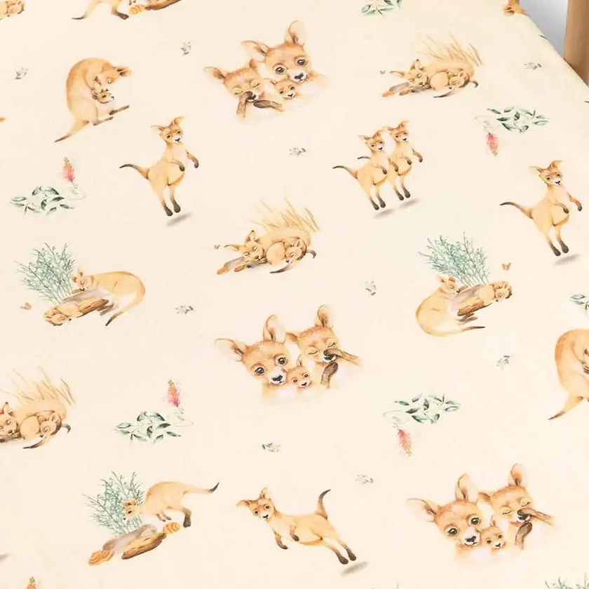 Snuggle Hunny Kids Snuggle Hunny Fitted Cot Sheet - Kanga