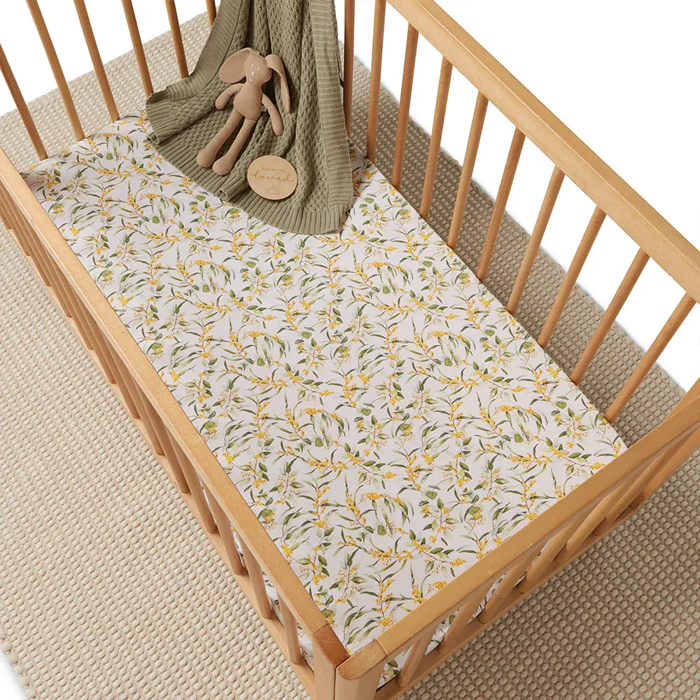 Snuggle Hunny Kids Snuggle Hunny Fitted Cot Sheet - Golden Wattle