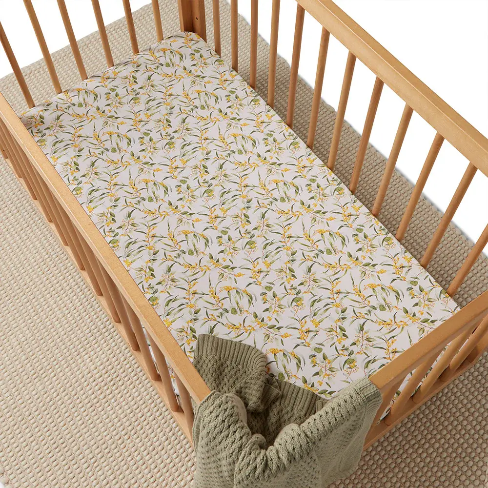 Snuggle Hunny Kids Snuggle Hunny Fitted Cot Sheet - Golden Wattle