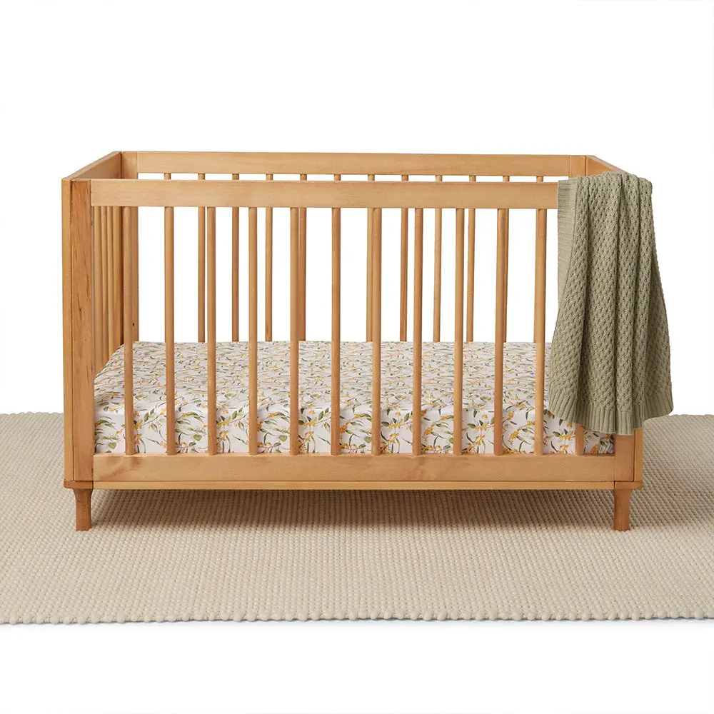 Snuggle Hunny Kids Snuggle Hunny Fitted Cot Sheet - Golden Wattle