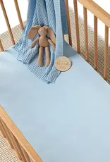 Snuggle Hunny Kids Snuggle Hunny Organic Fitted Cot Sheet Baby Blue