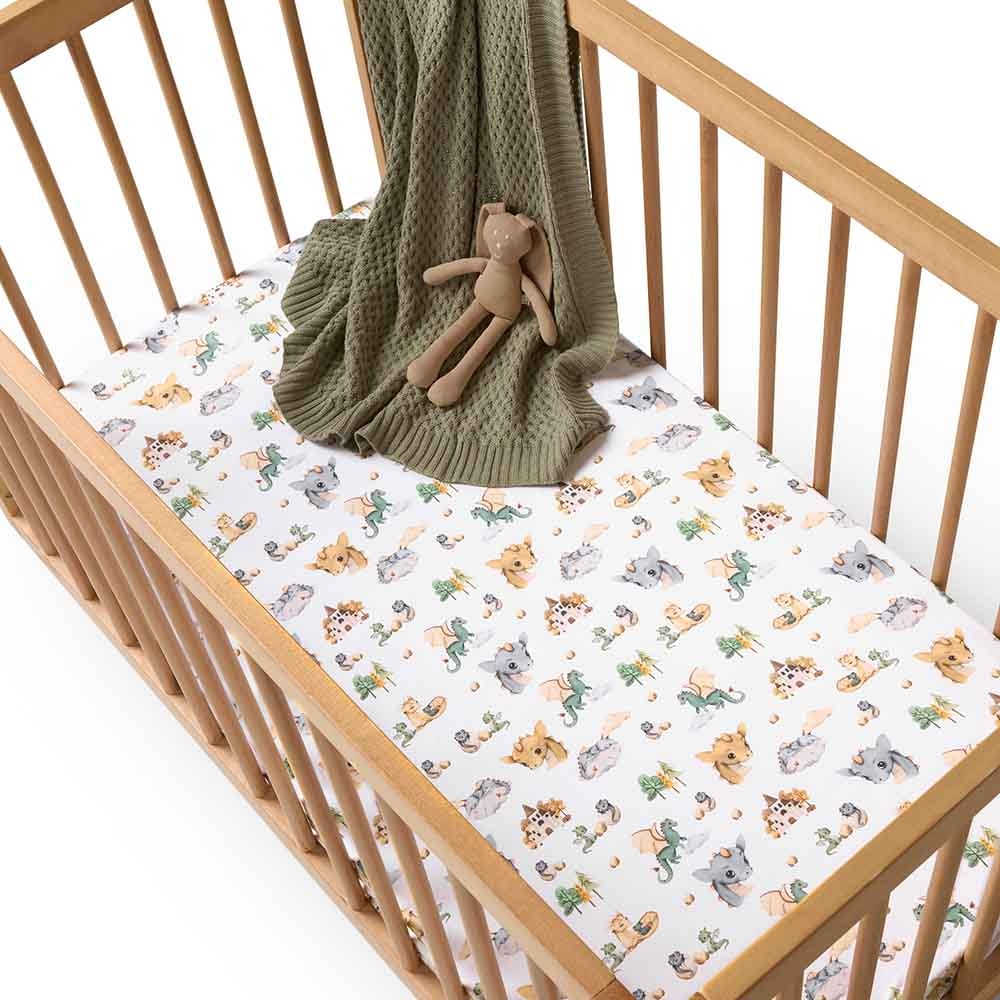 Snuggle Hunny Kids Snuggle Hunny Organic Fitted Cot Sheet Dragon