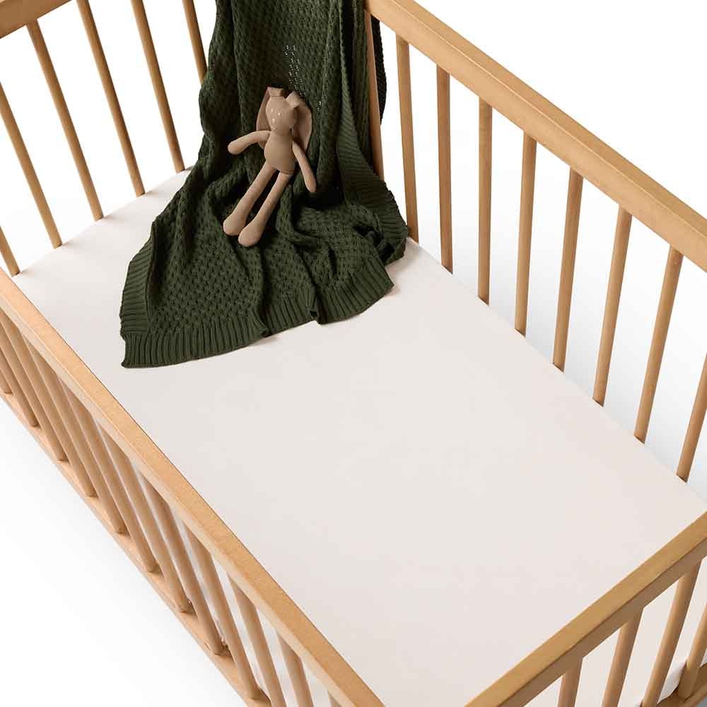 Snuggle Hunny Kids Snuggle Hunny Organic Fitted Cot Sheet Milk