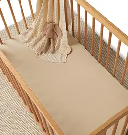 Snuggle Hunny Kids Snuggle Hunny Organic Fitted Cot Sheet Pebble