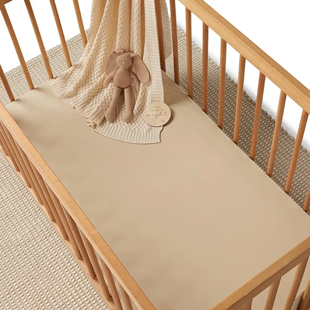 Snuggle Hunny Kids Snuggle Hunny Organic Fitted Cot Sheet Pebble