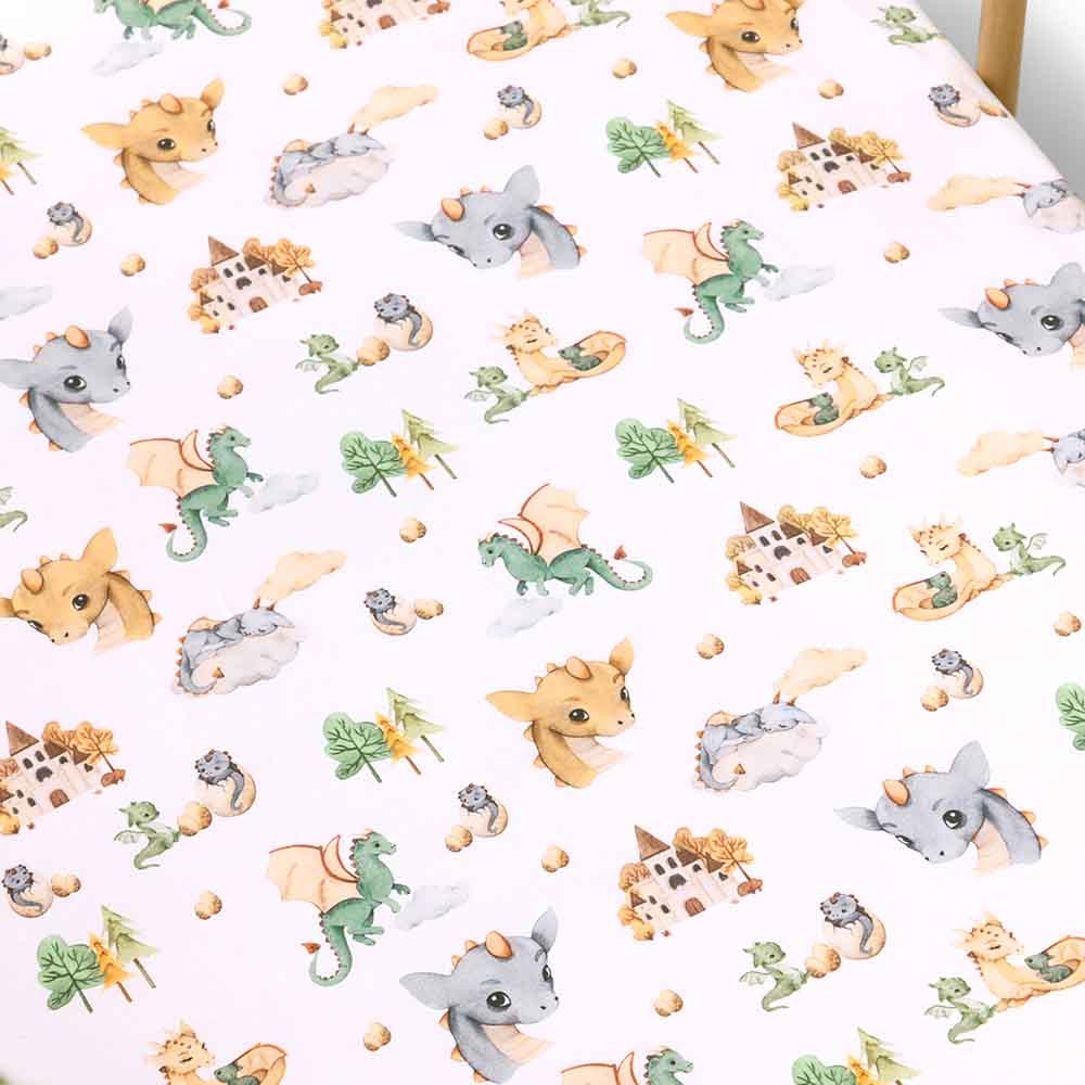 Snuggle Hunny Kids Snuggle Hunny Organic Fitted Cot Sheet Dragon