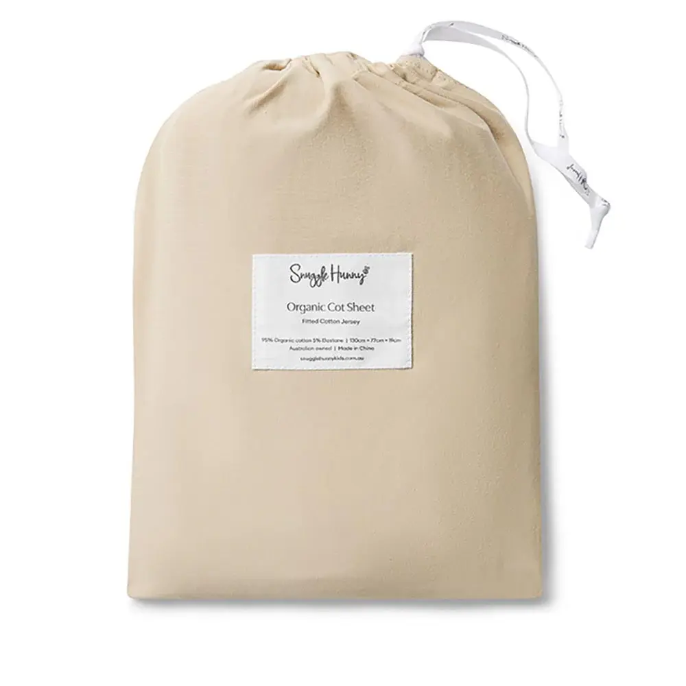 Snuggle Hunny Kids Snuggle Hunny Organic Fitted Cot Sheet Pebble