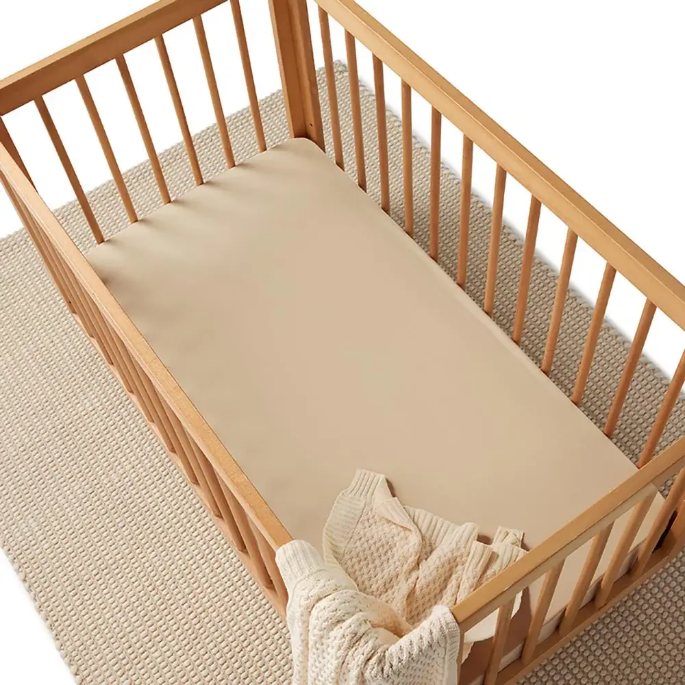 Snuggle Hunny Kids Snuggle Hunny Organic Fitted Cot Sheet Pebble