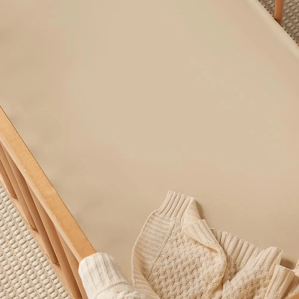 Snuggle Hunny Kids Snuggle Hunny Organic Fitted Cot Sheet Pebble