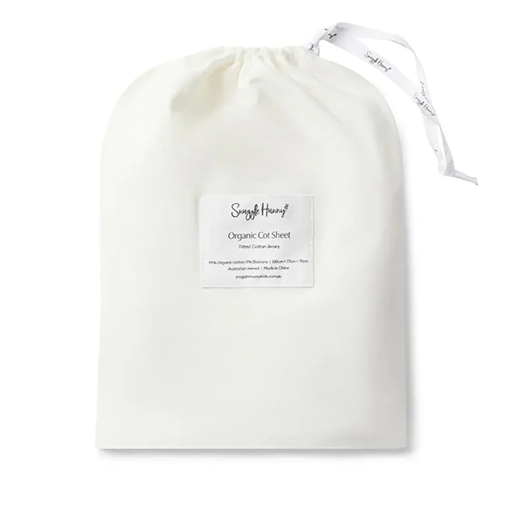 Snuggle Hunny Kids Snuggle Hunny Organic Fitted Cot Sheet Milk