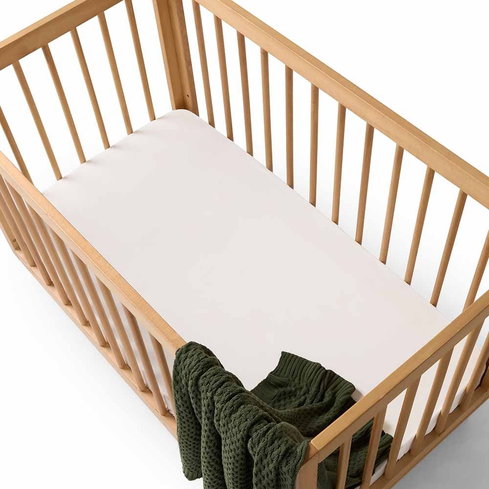 Snuggle Hunny Kids Snuggle Hunny Organic Fitted Cot Sheet Milk