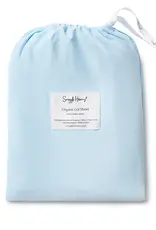 Snuggle Hunny Kids Snuggle Hunny Organic Fitted Cot Sheet Baby Blue