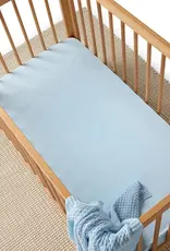 Snuggle Hunny Kids Snuggle Hunny Organic Fitted Cot Sheet Baby Blue